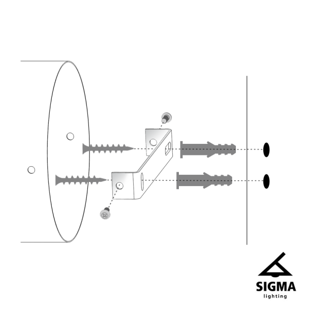 SIGMA 33662 kinkiet Piano czarny mosiądzowany