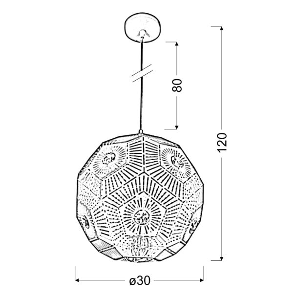 CANDELLUX 31-69764 EUPHORIA LAMPA WISZĄCA 30 1X40W E27 CZARNY