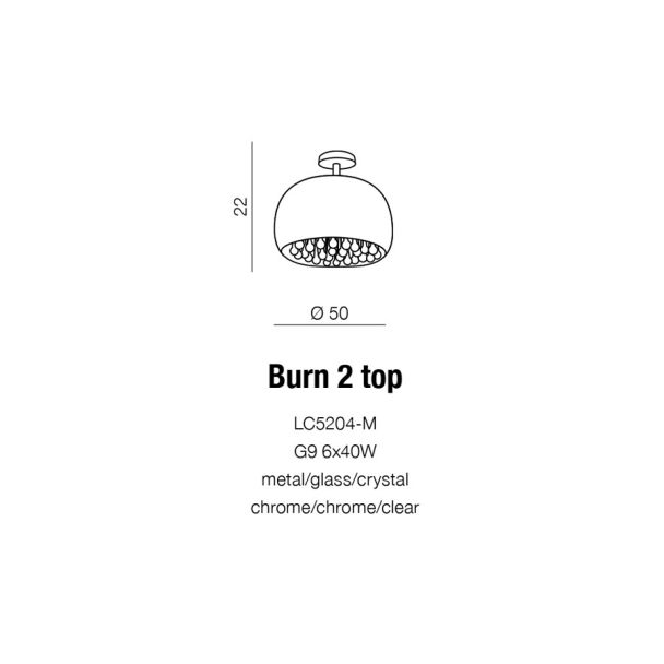 AZZARDO AZ0700 Burn 2 pendant/top