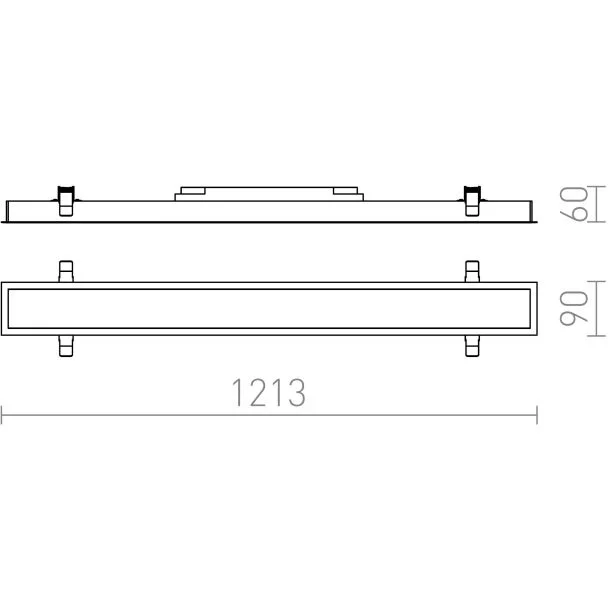 RENDL R12722 PESANTE 90 wpuszczana biała 230V LED 40W 3000K