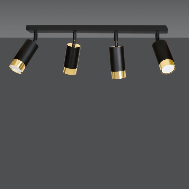 EMIBIG 965/4 LAMPA SUFITOWA HIRO 4 BL/GOLD