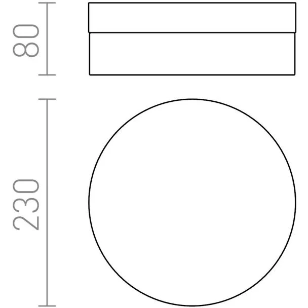 RENDL R12196 AWE 23 sufitowa szkło opalowe/nikiel mat 230V LED 14W IP44 3000K