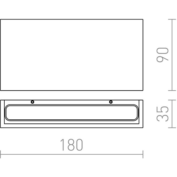 RENDL R12573 TORINO ścienna biała 230V LED 2x5W IP54 3000K