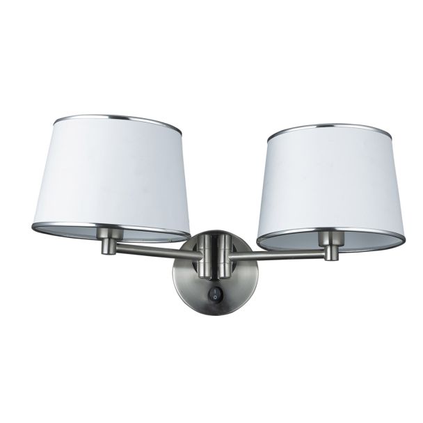 CANDELLUX 22-00890 IBIS LAMPA KINKIET 2X40W E14 SATYNA