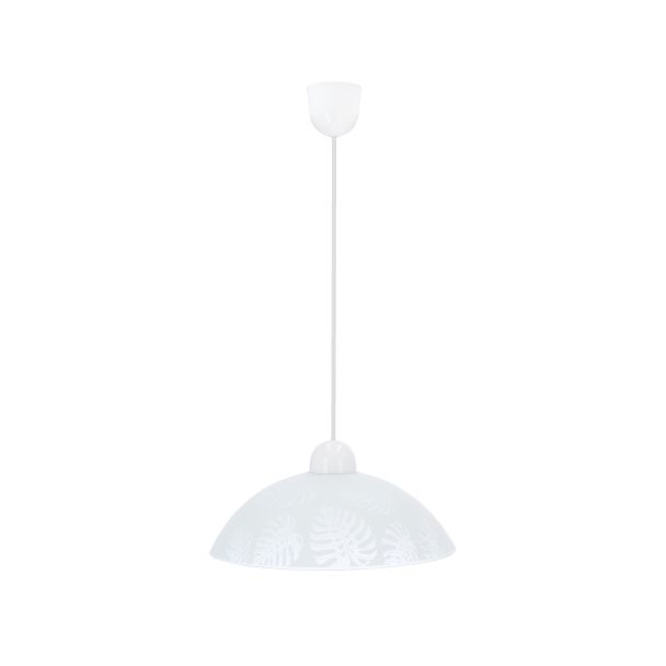CANDELLUX 31-16737 ALCARA LAMPA WISZĄCA 1X60W E27 KLOSZ BIAŁY Z WZOREM