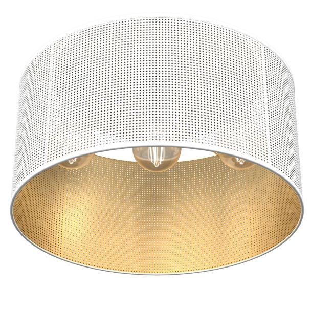 LUMINEX 5261 oprawa sufitowa Loft shade plafon biały złoty