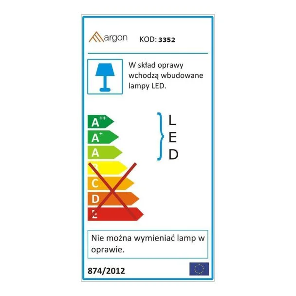 WYPRZEDAŻ ARGON DARLING LED 3352 lampa wisząca duża 1 pł. led