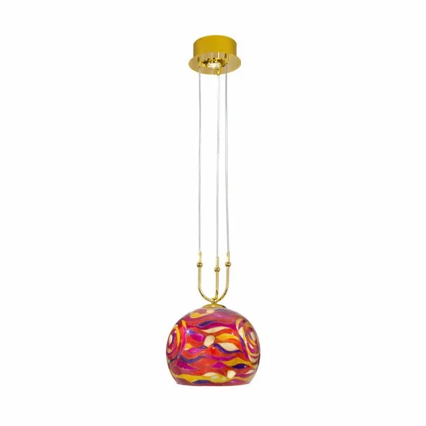 KOLARZ 0392.31+1M.3.AQ.RV LUNA lampa wisząca złoto 24K