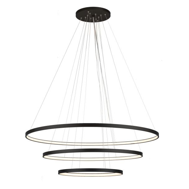 ANTIGO Lampa wisząca Agari Multi 3 117-87-57 - Czarna (1170 mm) 4000K 5431