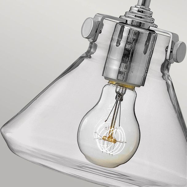 ELSTEAD Congress HK-CONGRESS1-A-CM 1 Light Clear Glass Wall Light - Chrome