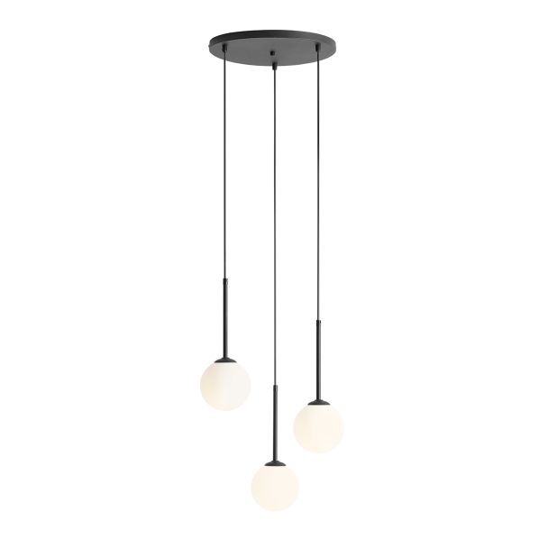 ALDEX 1087E1_R LAMPA WISZĄCA BOSSO 3 RING KOLOR CZARNY