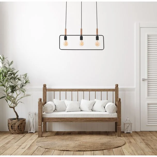 CANDELLUX 33-73525 FRAME LAMPA WISZĄCA 3X60W E27 CZARNY
