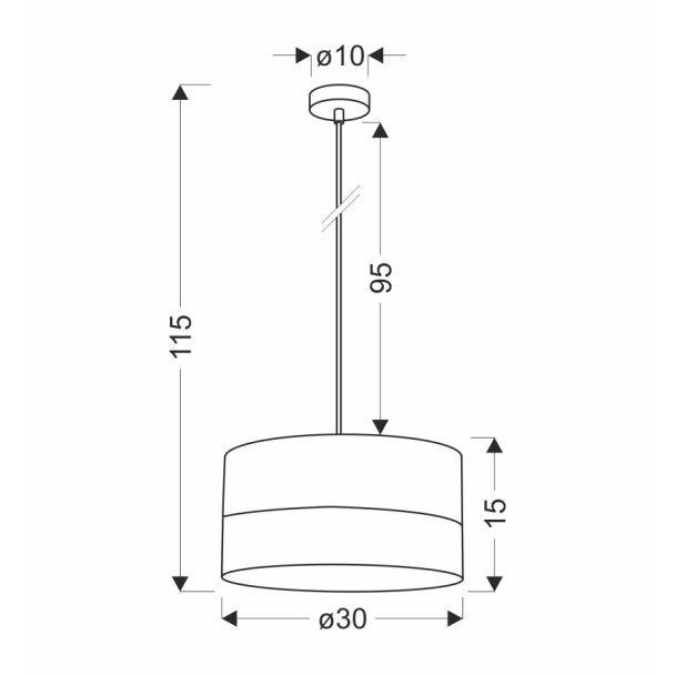 CANDELLUX 31-17536 BIANCO LAMPA WISZĄCA BIAŁY 1X40W E27 ABAŻUR BIAŁY+ORZECHOWY