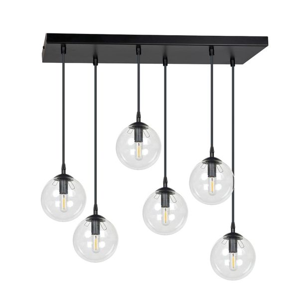 EMIBIG 711/6 LAMPA WISZĄCA COSMO 6 BL TRANSPARENT