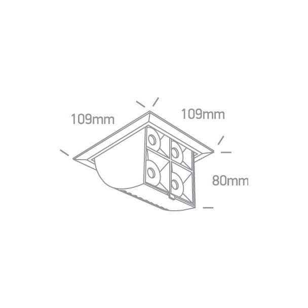 ONE LIGHT 51406B/W/W Namata biały wpuszczany downlight z odbłyśnikiem ciemny chrom COB LED 3000K 16W