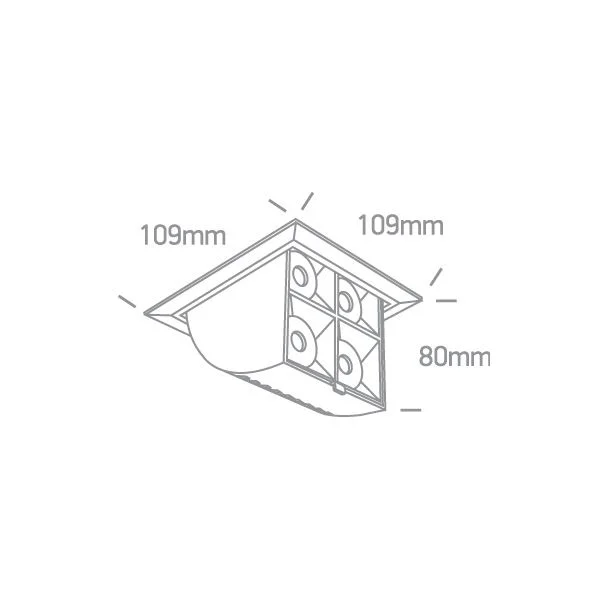 ONE LIGHT 51406B/W/W Namata biały wpuszczany downlight z odbłyśnikiem ciemny chrom COB LED 3000K 16W