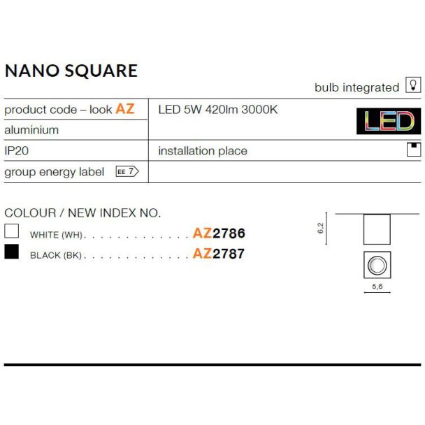 AZZARDO AZ2787 Nano Square (black)