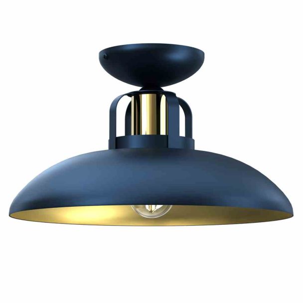 MILAGRO MLP7713 LAMPA SUFITOWA FELIX NAVY BLUE/GOLD 1XE27