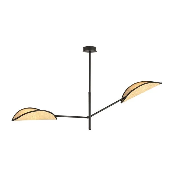EMIBIG 1160/2 LAMPA SUFITOWA VENE 2 BLACK/RATTAN