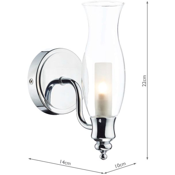 DAR VES0750 VESTRY 1LT WB POL CHR IP44