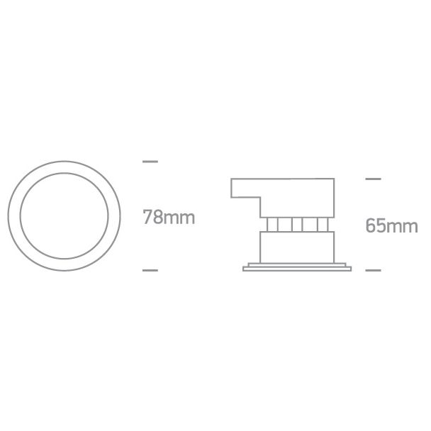 ONE LIGHT 10107DF/W Miliu ognioodporny biały wpust COB LED IP65 3000K 7W dimmmable