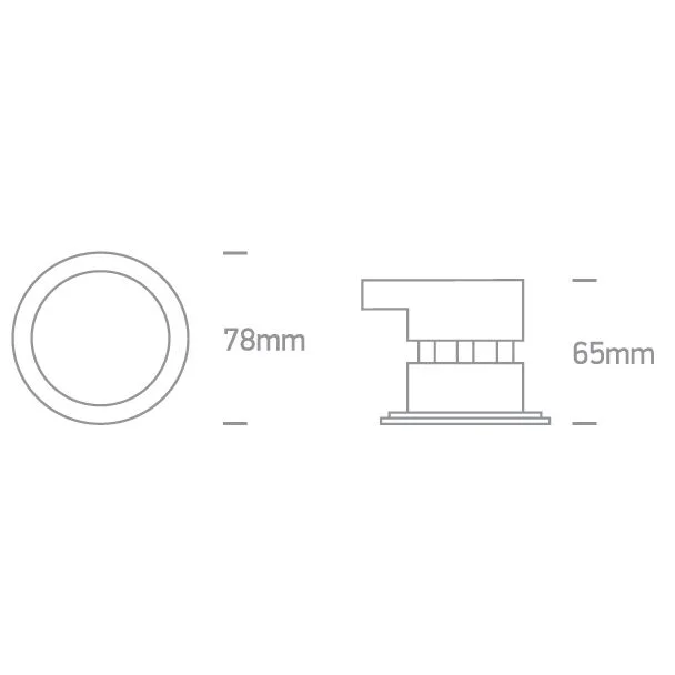 ONE LIGHT 10107DF/W Miliu ognioodporny biały wpust COB LED IP65 3000K 7W dimmmable