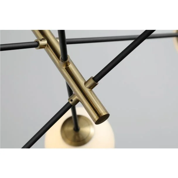 AZZARDO AZ4421 OVIEDO 6 GO/BK DECORATIVE PENDANT GOLD / BLACK