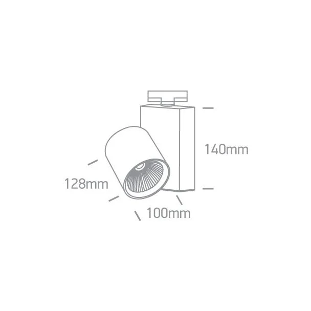 ONE LIGHT 65614NT/W/W Lavina 3 biały track spot COB LED 3000K 42W