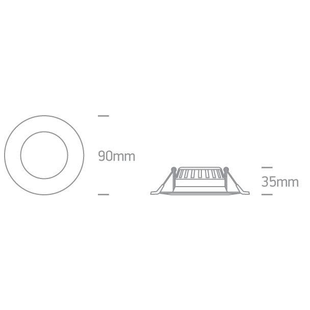 ONE LIGHT 10103T/W/W Odu biały wpuszczana oprawa typu downlight SMD LED 3000K 3W