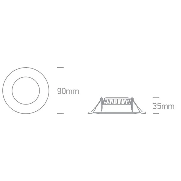 ONE LIGHT 10103T/W/C Odu biały wpust SMD LED 4000K 3W