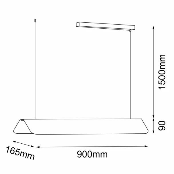 ANTIGO Lampa wisząca Agrola Z - Biała (900 mm) 3000K 5207