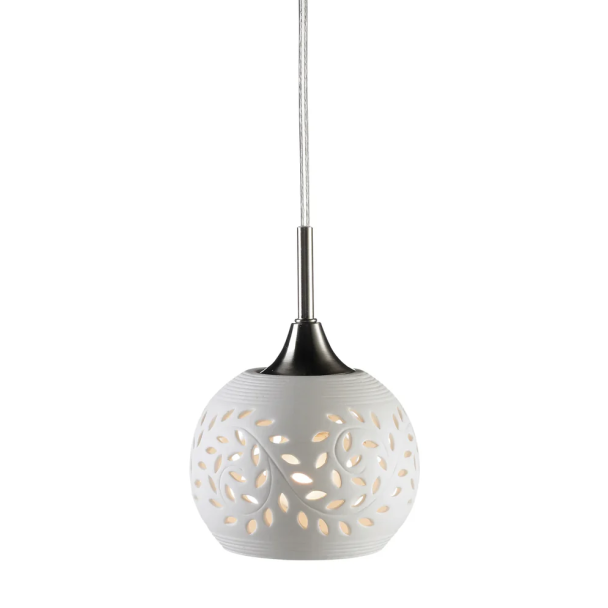 MARKSLOJD 102288 LOHALS lampa wisząca 1L 18cm Stalowy/Biały