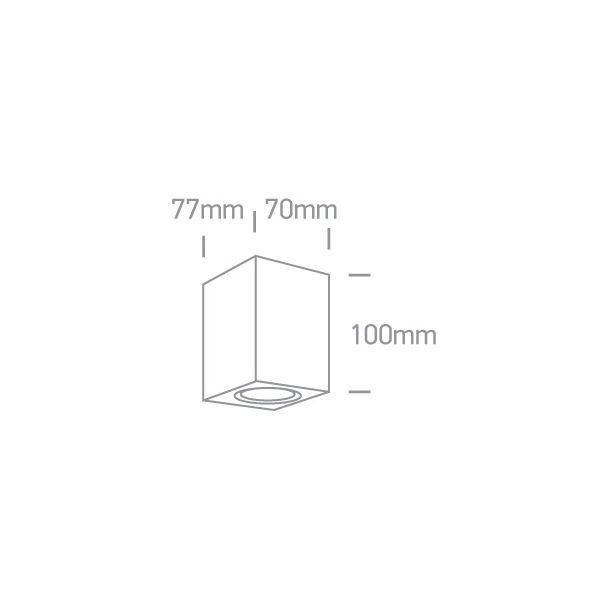 ONE LIGHT 67426/B Arco czarny zewnętrzny kinkiet 7W MR16 GU10