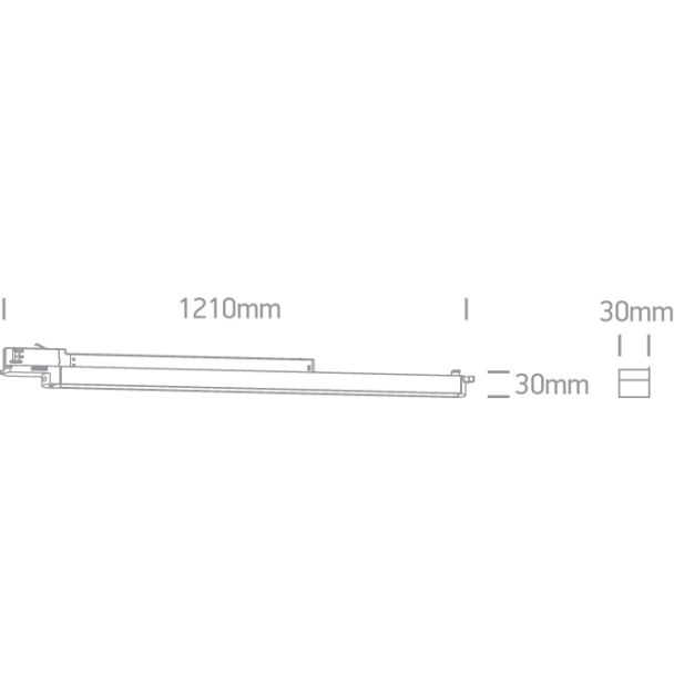 ONE LIGHT 65025T/W/C Selista biały naświetlacz track o dużej mocy LED 4000K