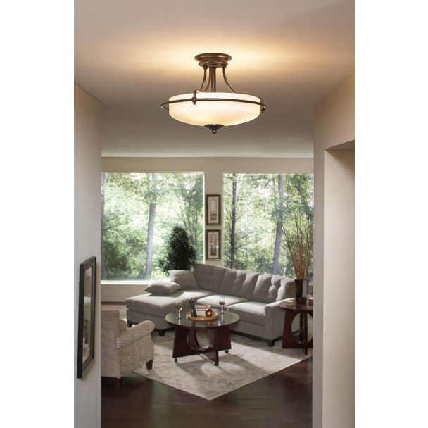 ELSTEAD Griffin QZ-GRIFFIN-SFM-PN 4 Light Semi-Flush Light - Palladian Bronze