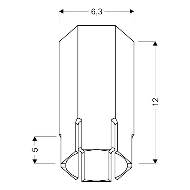 CANDELLUX 2282824 LAMPA SUFITOWA TUBA 1X25W GU10 6,3/12 BIAŁY