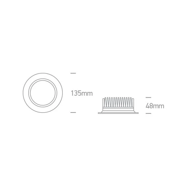 ONE LIGHT 10113UV/W Aplanda biały downlight SMD LED UGR19 IP44 z regulacją CCT 3000K-4000K-6000K 13W
