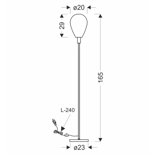 CANDELLUX STUDIO 51-51141 DENSO 20 lampa podłogowa