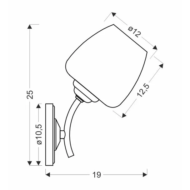 CANDELLUX 21-22561 ZINA LAMPA KINKIET PATYNOWY 1X40 E27 KLOSZ BIAŁY