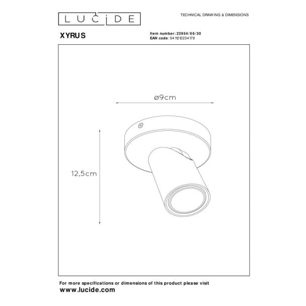 LUCIDE XYRUS 23954/06/30 SUFITOWA REFLEKTORY
