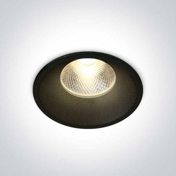 ONE LIGHT 10112TD/B/W Kalivia czarny wpust z wymienną głowicą LED 3000K 12W dark light