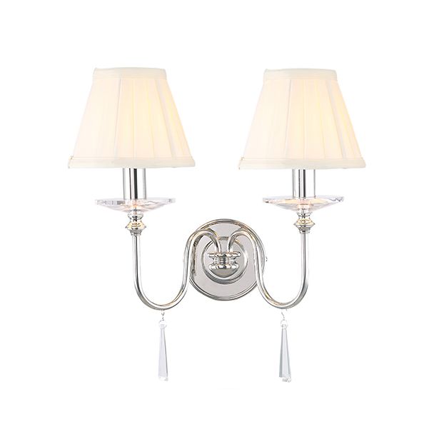 ELSTEAD FINSBURY PARK FP2 POL NICKEL 2Lt Wall Light