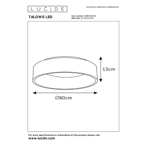 LUCIDE 46100/80/30 TALOWE LAMPA SUFITOWA - NOWOCZESNA