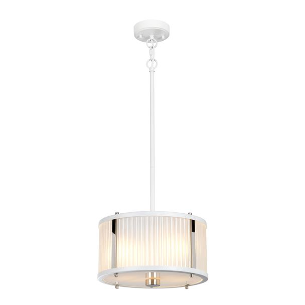 ELSTEAD Corona DL-CORONA-2P-WPN 2 Light Pendant - White Polished Nickel