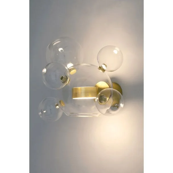 King Home XCW9148-1B Kinkiet CAPRI WALL 6 złoty - 60 LED, aluminium, szkło