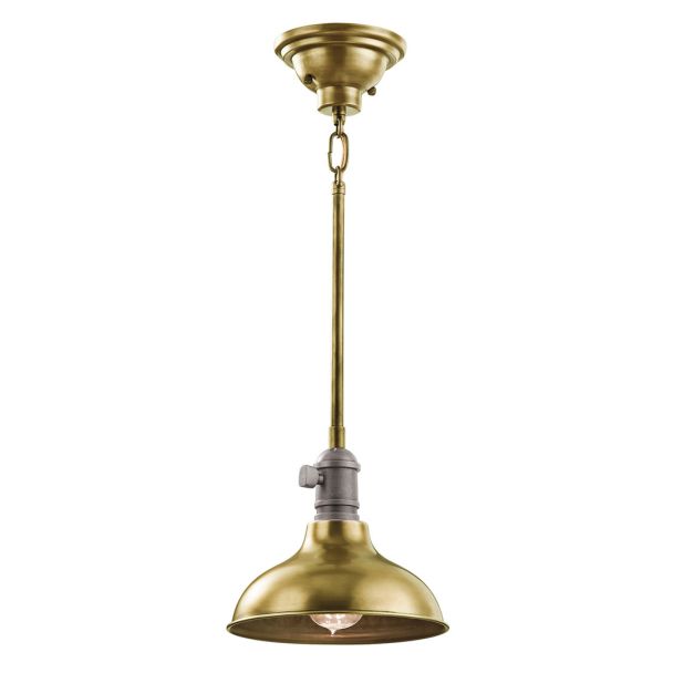 ELSTEAD Cobson KL-COBSON-MP-BR 1 Light Mini Pendant - Natural Brass