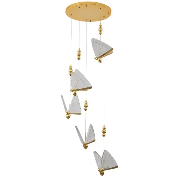 Step into Design MP0090-5 gold Lampa wisząca BEE LAMP 5 LED złota 45 cm
