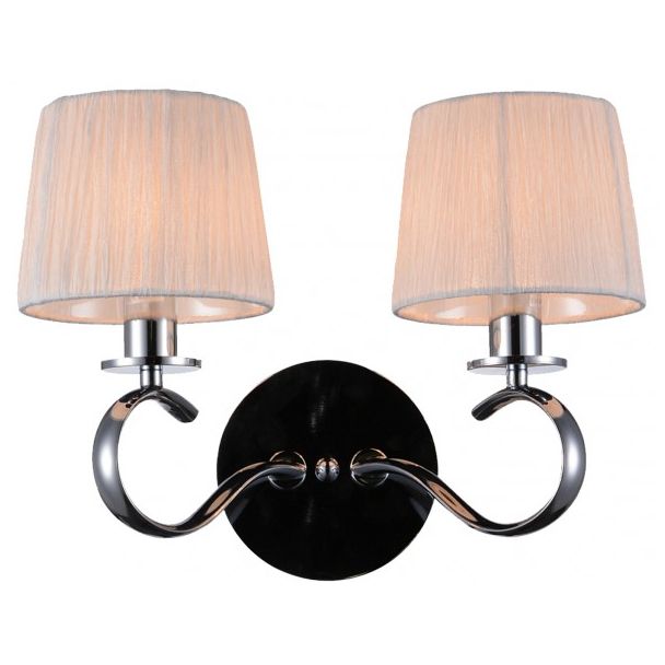 CANDELLUX 22-21564 CLARA KINKIET 2X40W E14 CHROM / BIAŁY