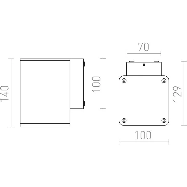 RENDL R11964 MIZZI SQ I ścienna antracyt 230V LED 12W IP54 3000K
