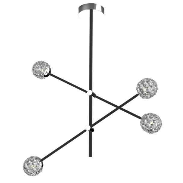 CANDELLUX A0032-341 PAKSOS LAMPA WISZĄCA 4XMAX 5W G9 LED CZARNY APETI